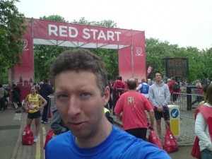 Me at London Marathon start - Greenwich Park